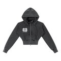 Vintage Washed Cropped Fleece Hoodie