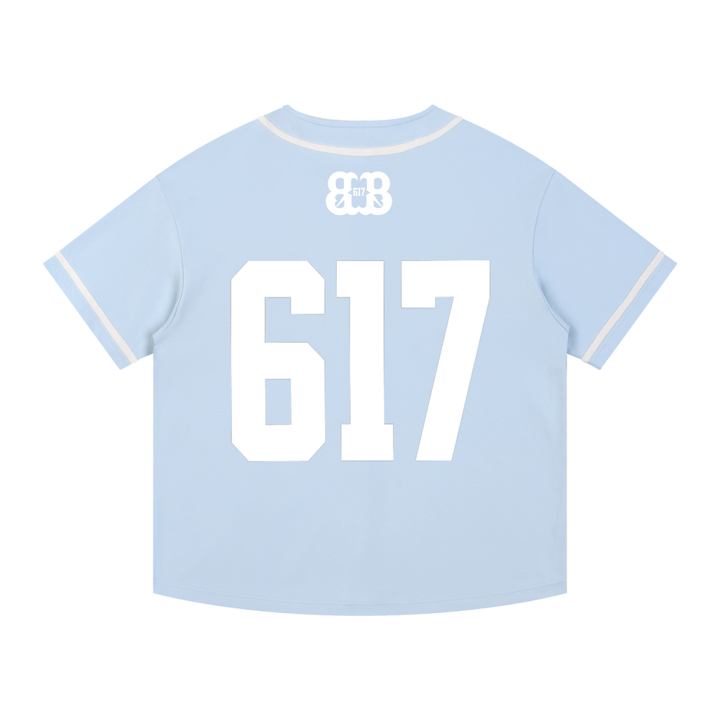 Contrast Piped Button-Up Jersey