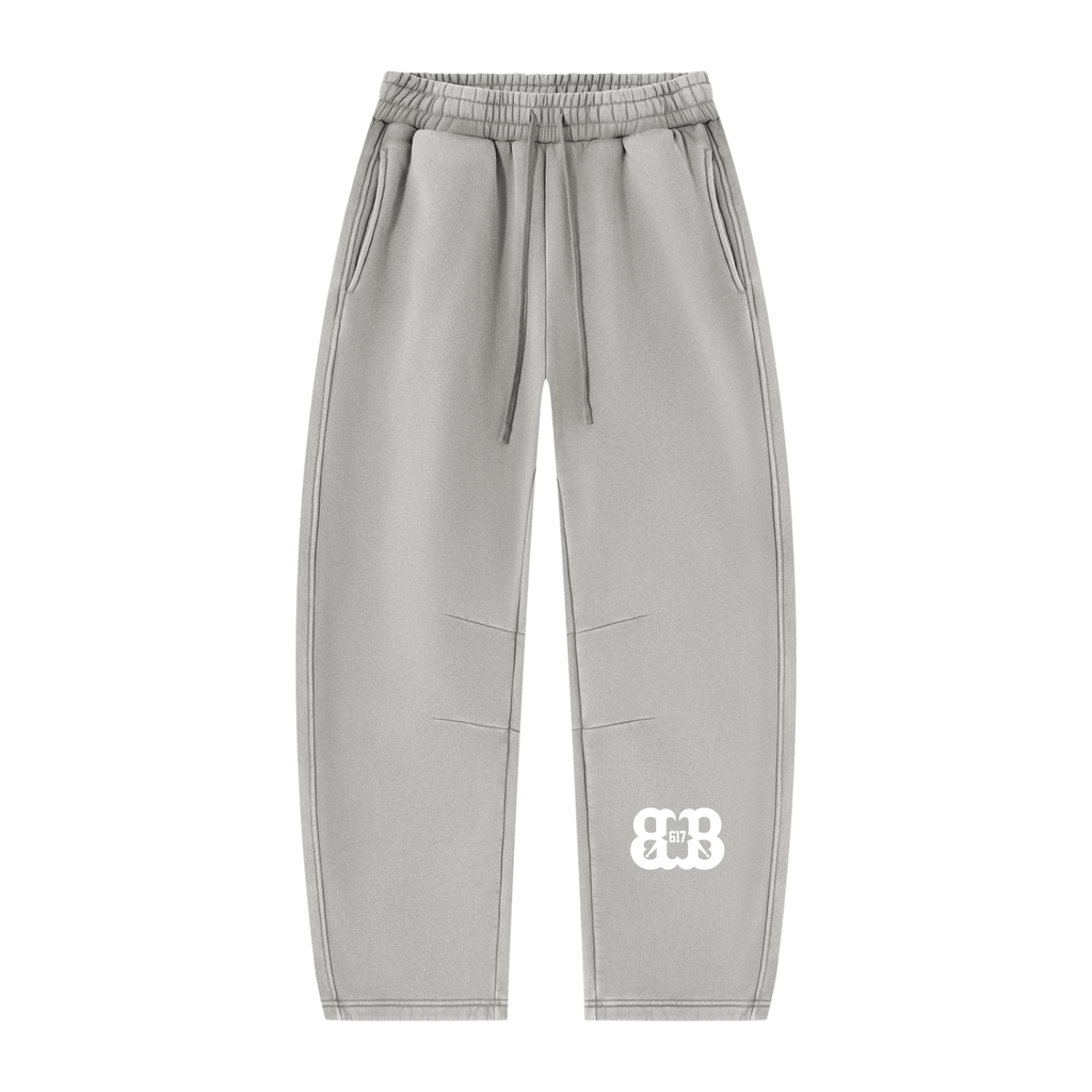 Unisex Vintage Wash Barrel Leg Fleece Sweatpants