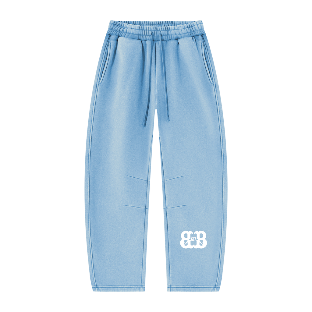 Unisex Vintage Wash Barrel Leg Fleece Sweatpants
