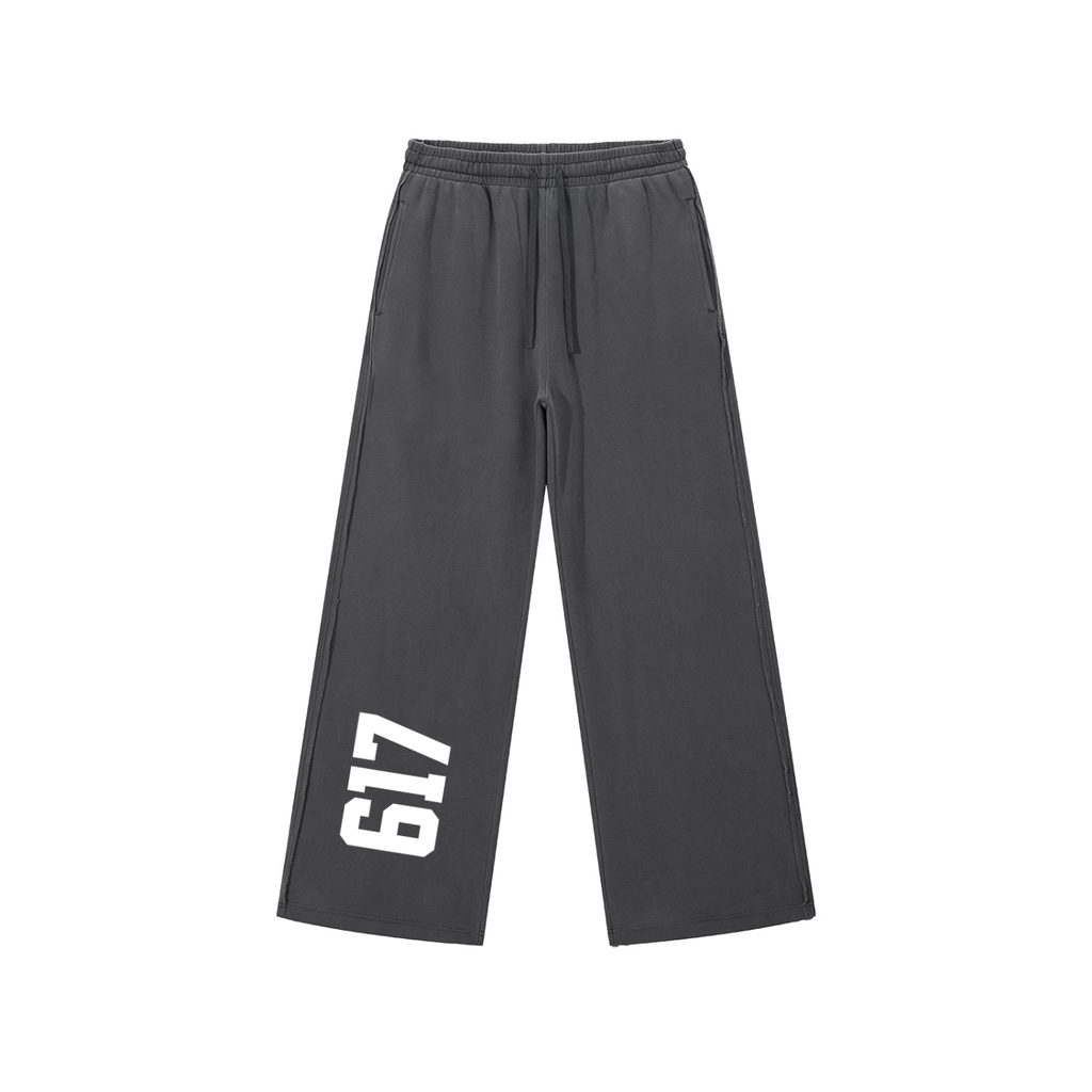 Snow Washed Raw Edge Sweatpants