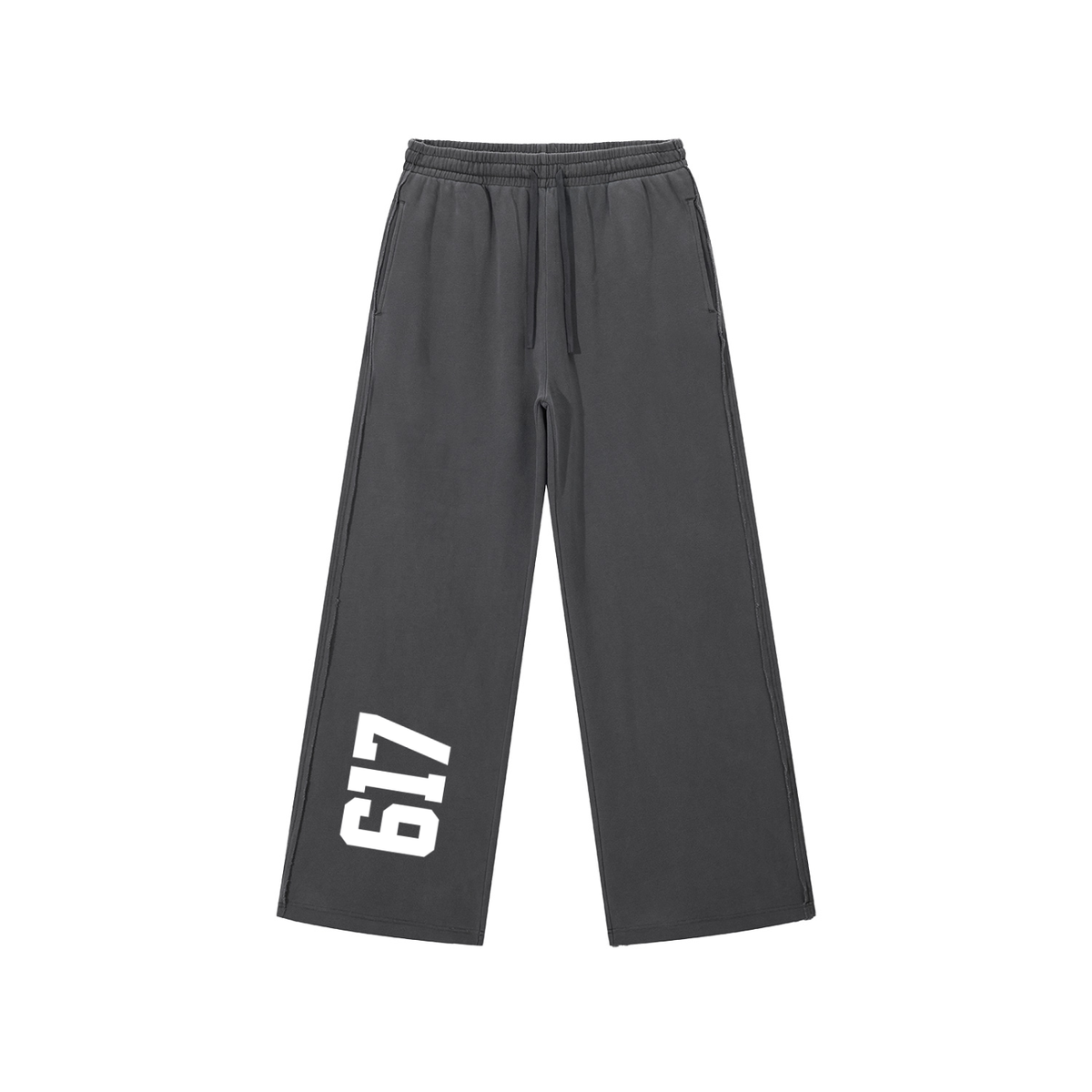 Snow Washed Raw Edge Sweatpants