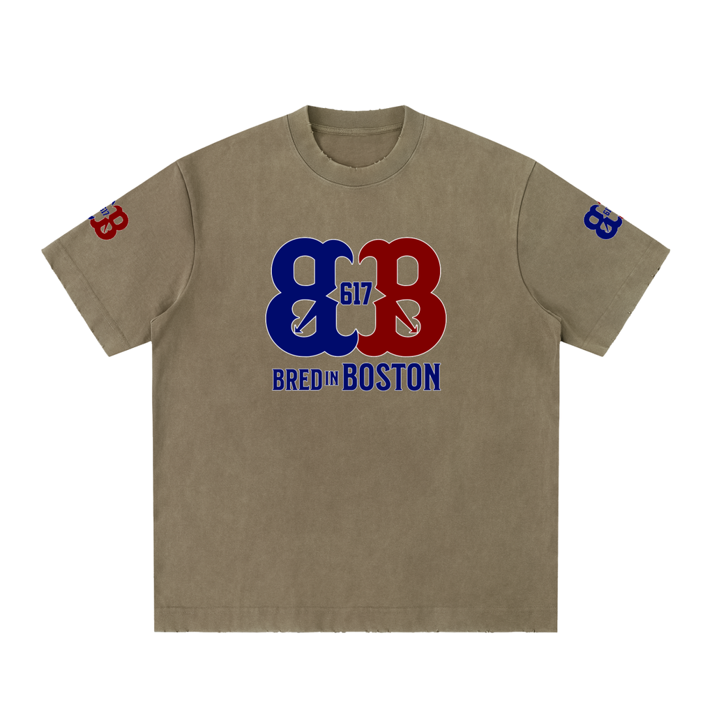 Heavyweight Vintage Washed Frayed T-Shirt