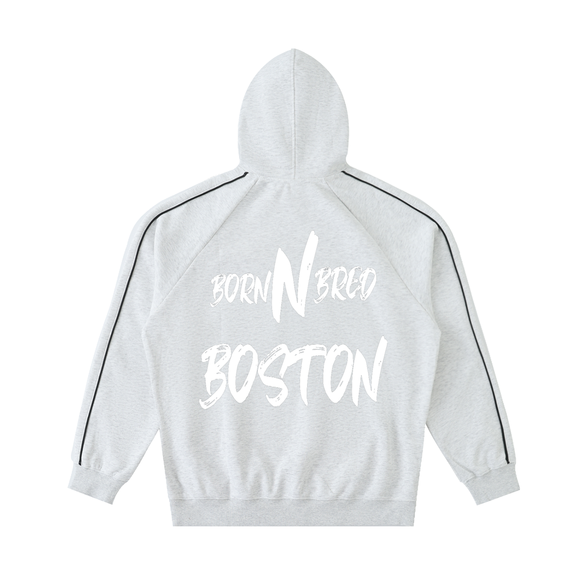 Contrast Piping Raglan Hoodie