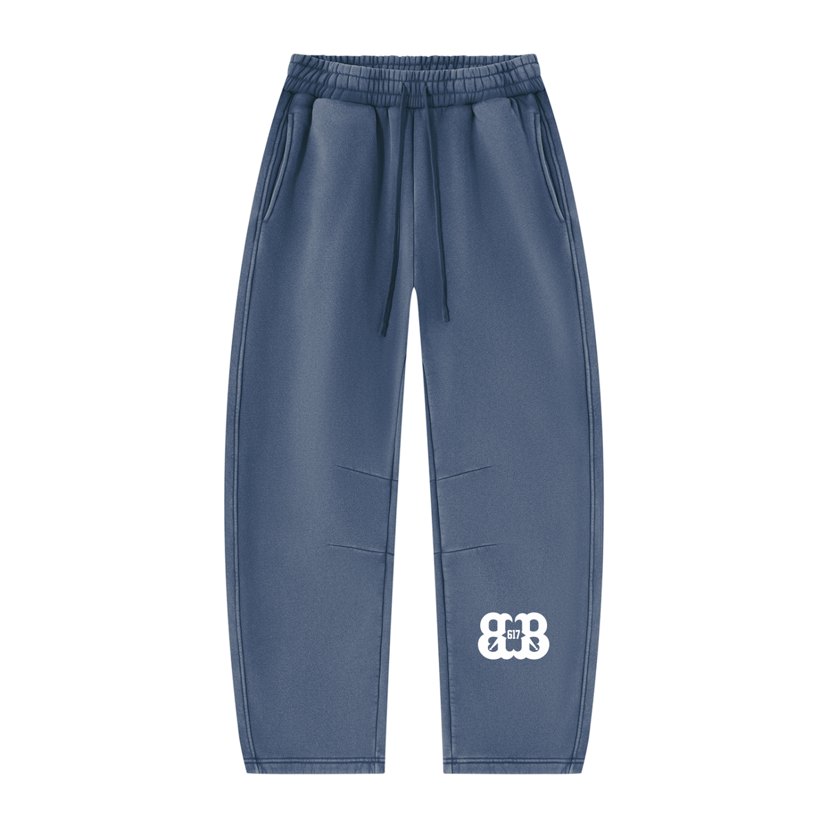 Unisex Vintage Wash Barrel Leg Fleece Sweatpants