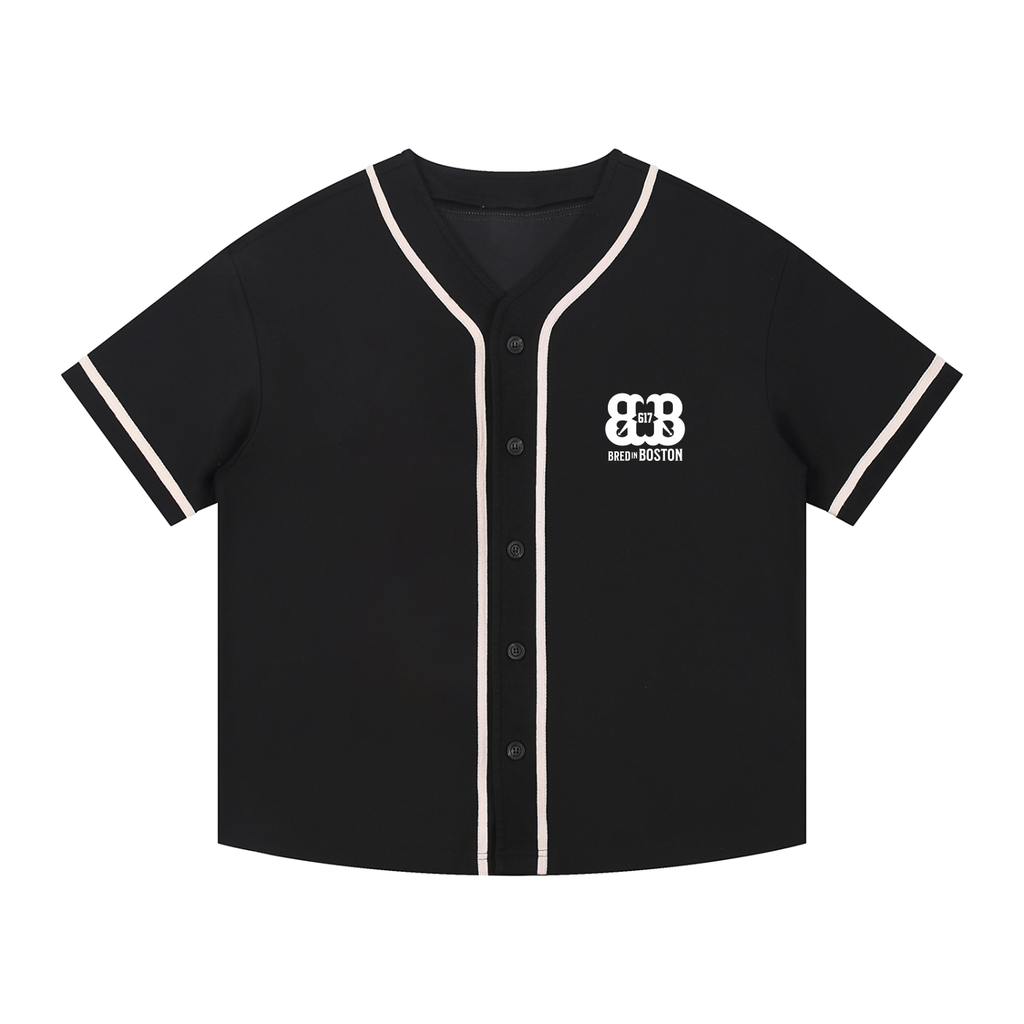 Contrast Piped Button-Up Jersey