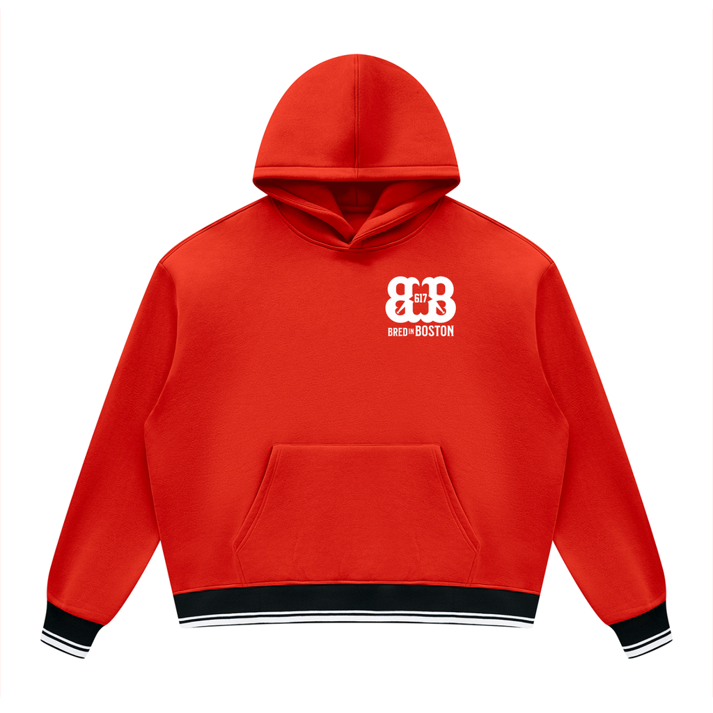 Unisex Oversized Color Block Fleece Hoodie