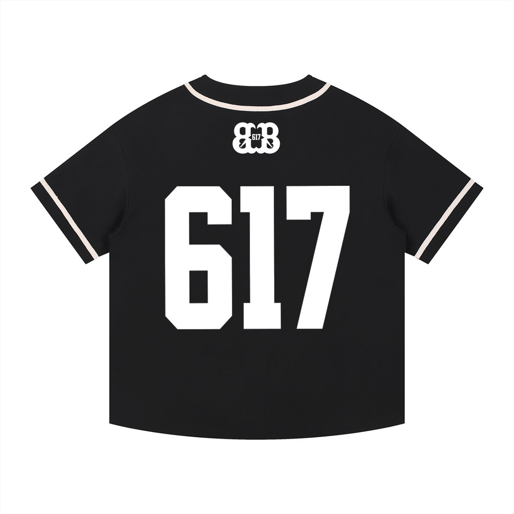 Contrast Piped Button-Up Jersey