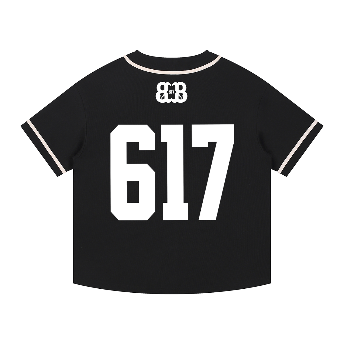 Contrast Piped Button-Up Jersey