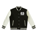 Two-Tone Fleeced Varsity Jacket