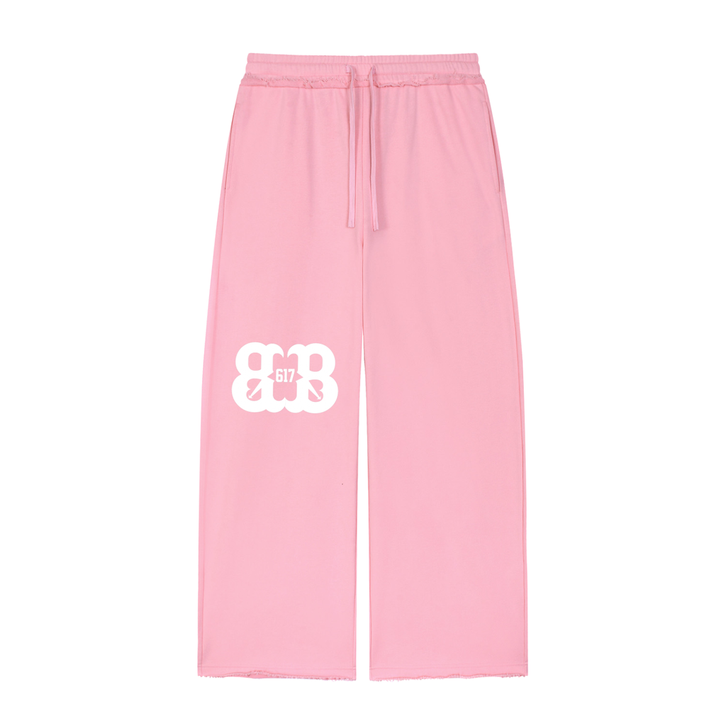 Women’s Wide Leg Raw Edge Sweatpants
