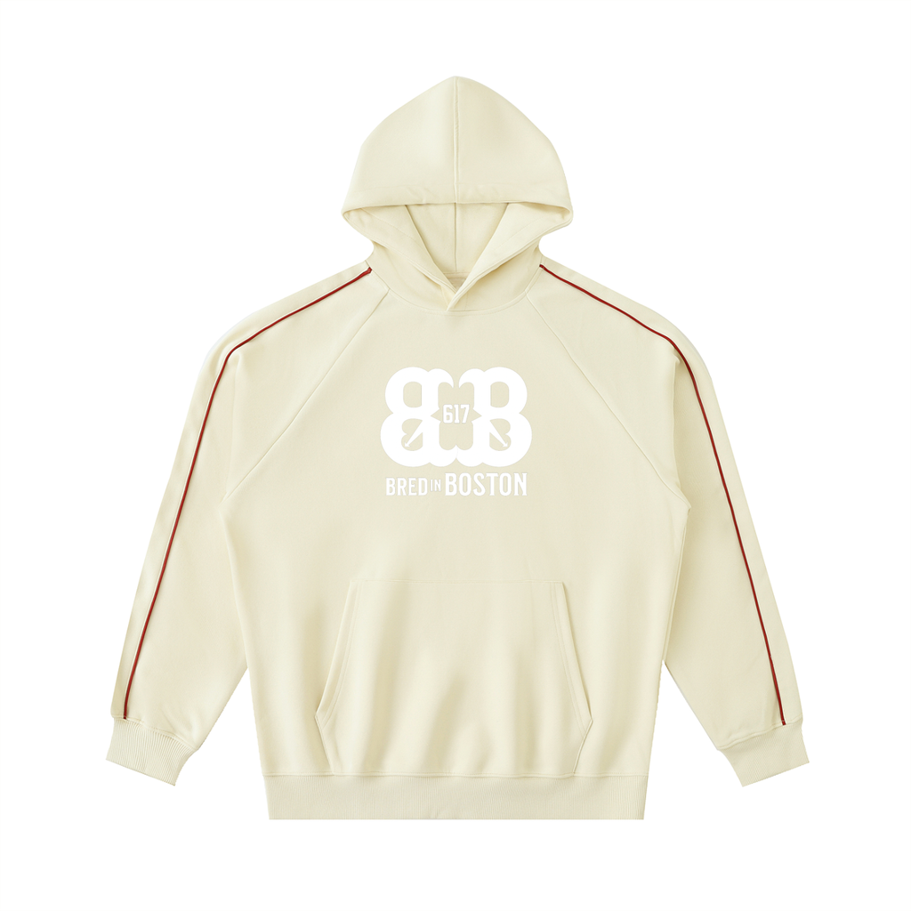 Contrast Piping Raglan Hoodie
