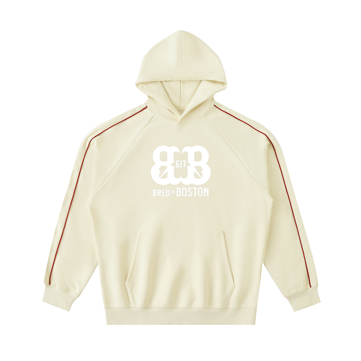 Contrast Piping Raglan Hoodie