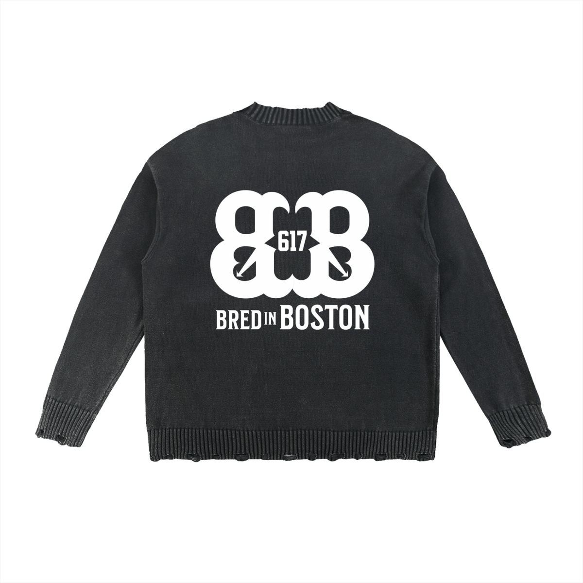 Vintage Washed Hand-Frayed Sweater