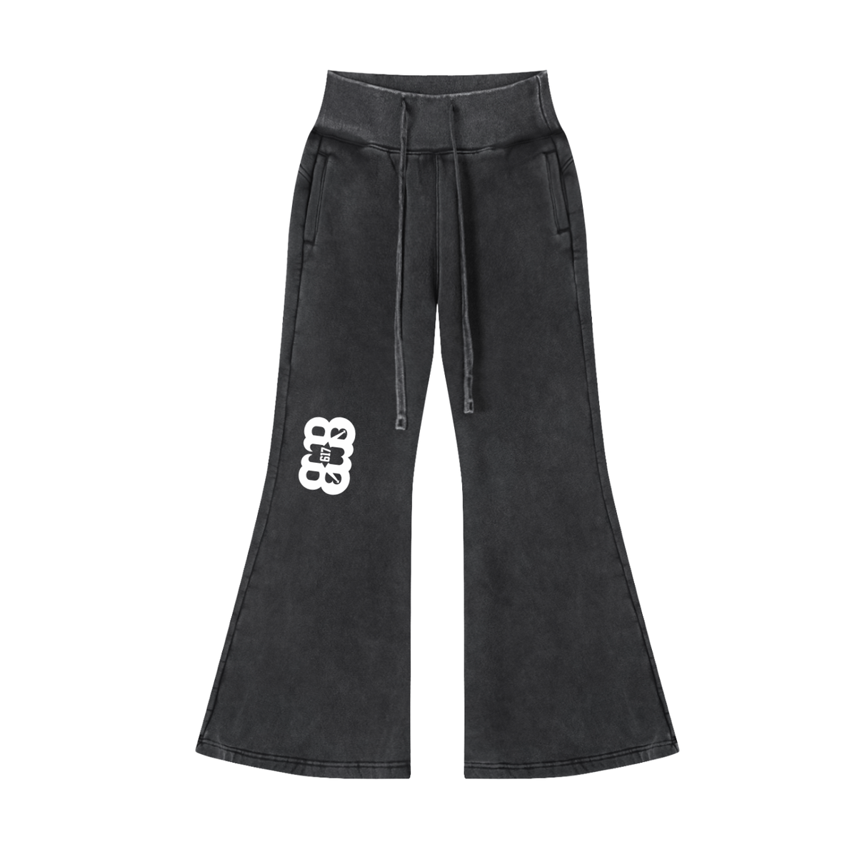 Vintage Washed Flared Fleece Pants