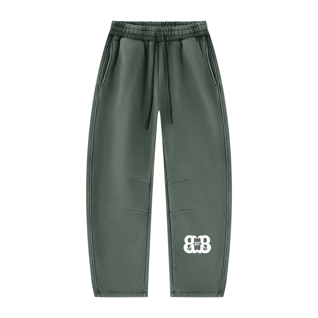 Unisex Vintage Wash Barrel Leg Fleece Sweatpants