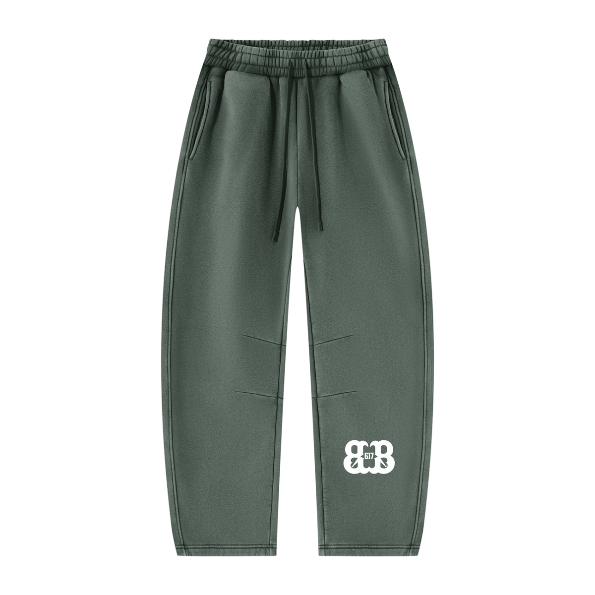 Unisex Vintage Wash Barrel Leg Fleece Sweatpants