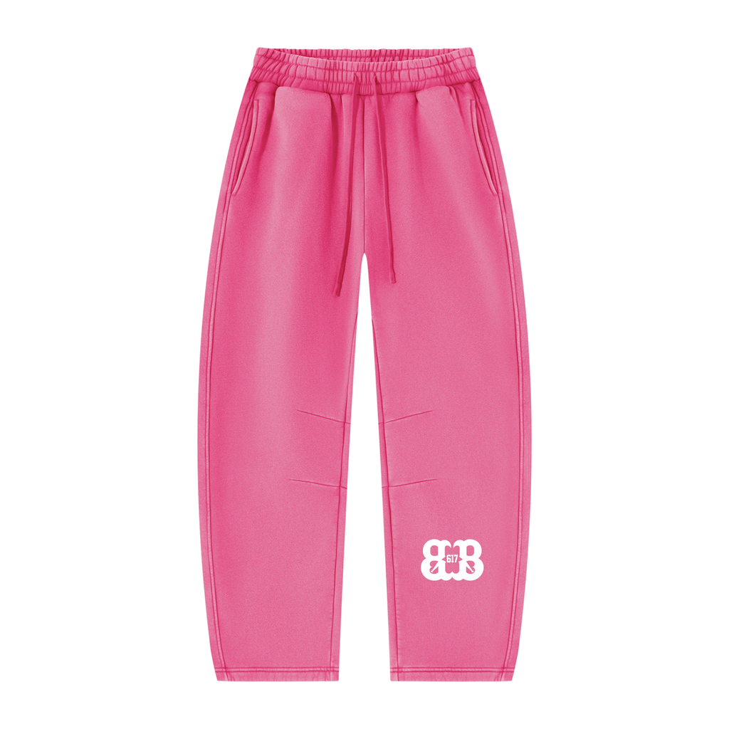 Unisex Vintage Wash Barrel Leg Fleece Sweatpants
