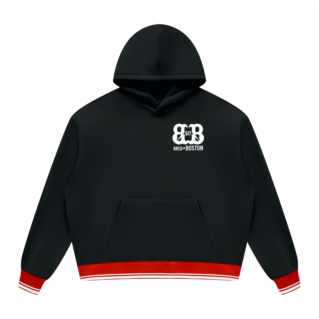 Unisex Oversized Color Block Fleece Hoodie