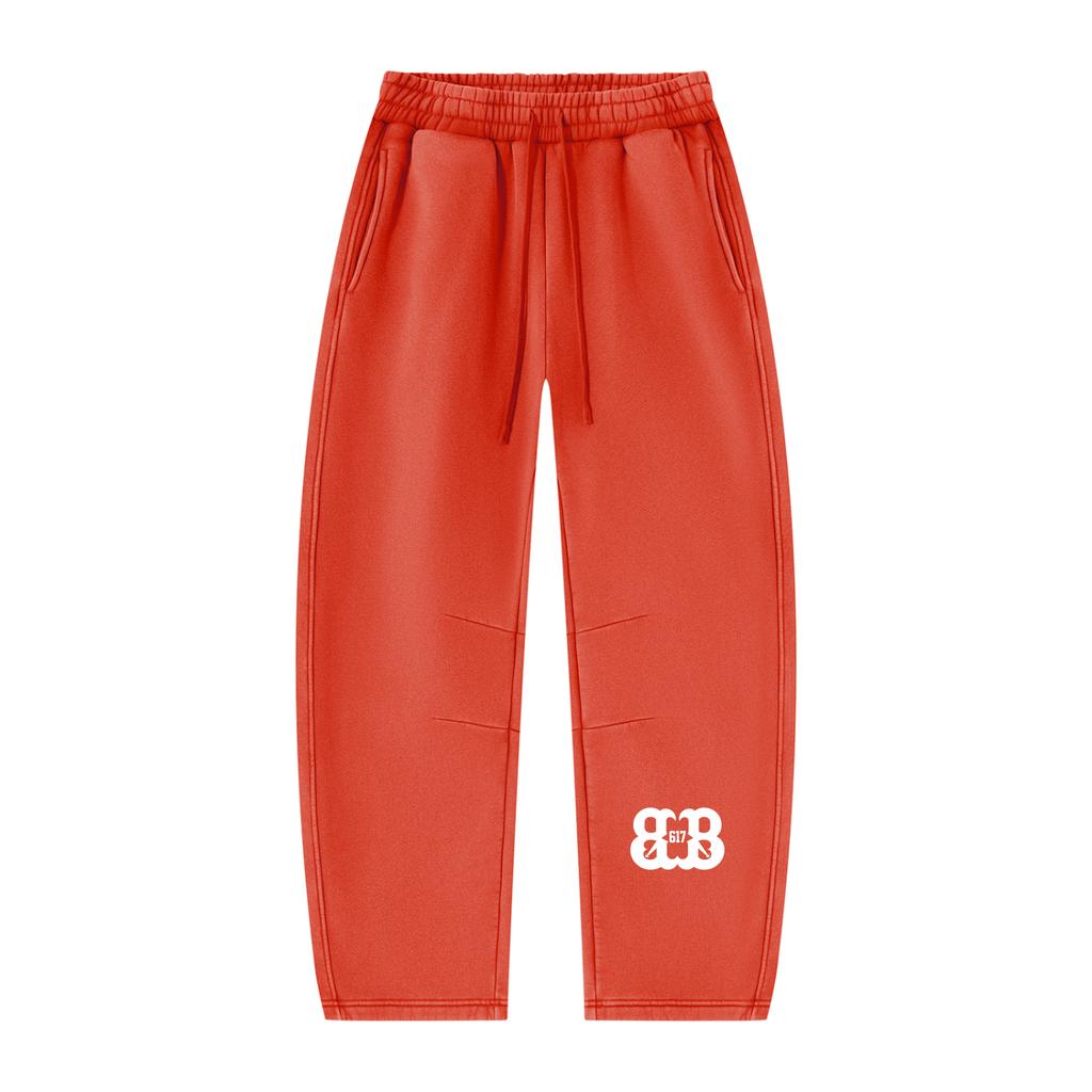 Unisex Vintage Wash Barrel Leg Fleece Sweatpants