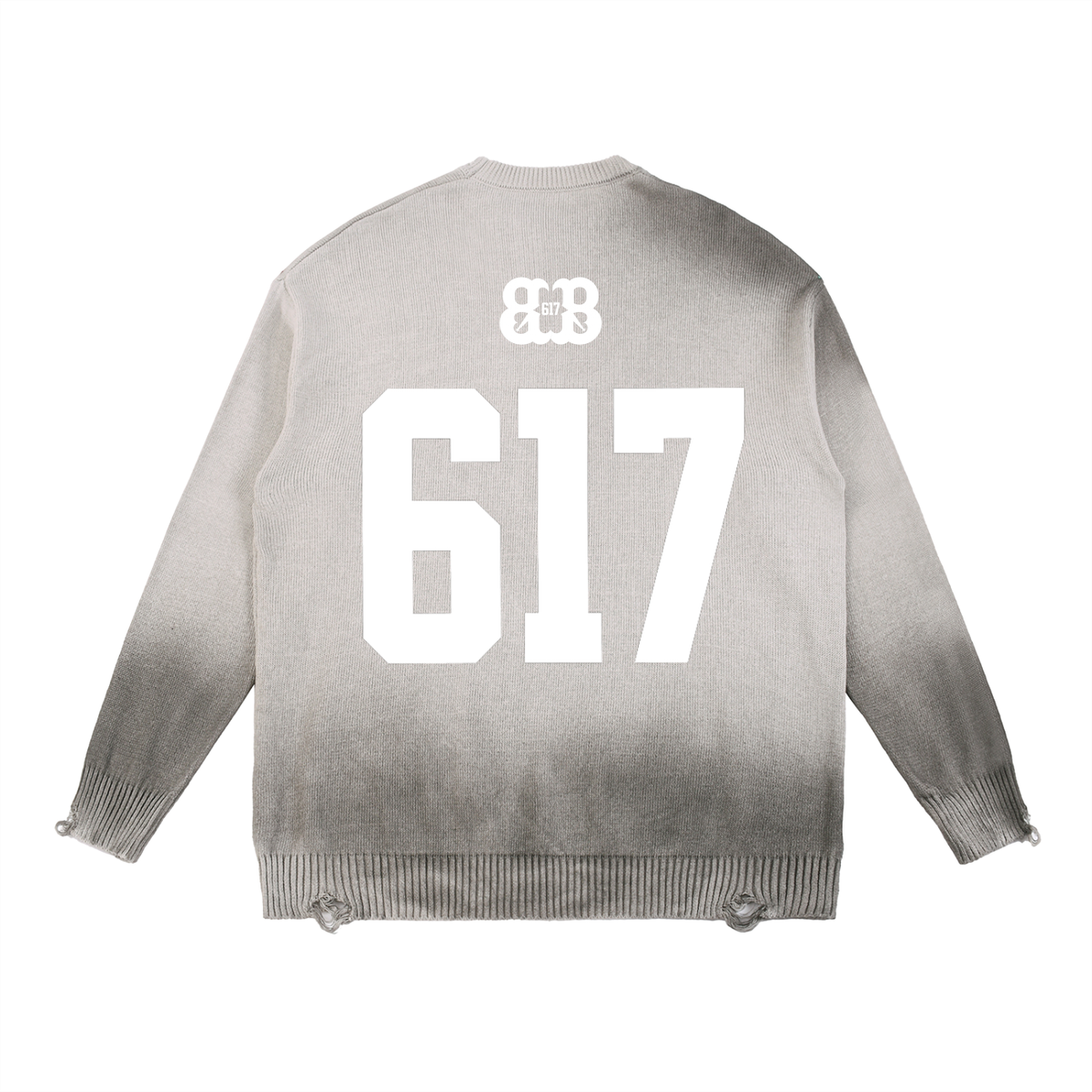 Sun Fade Distressed Ripped Crewneck sweater