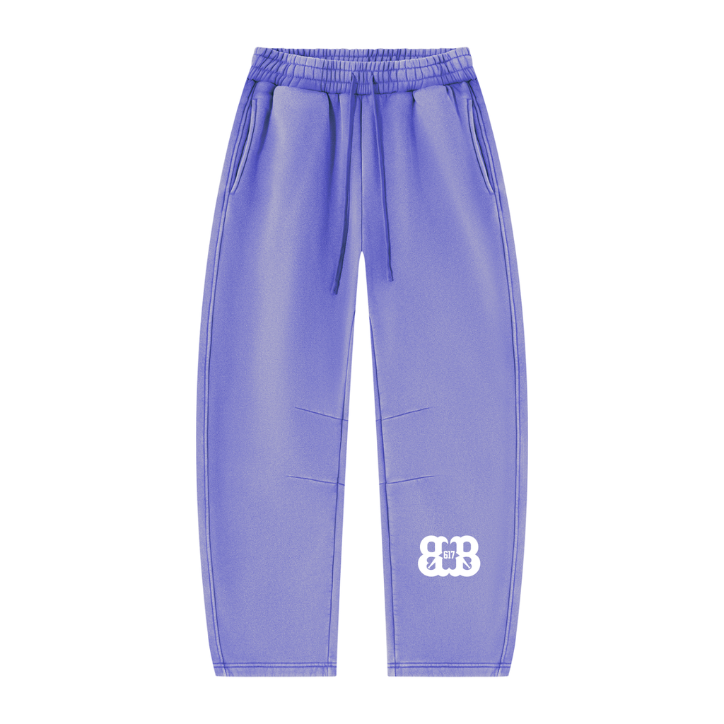 Unisex Vintage Wash Barrel Leg Fleece Sweatpants