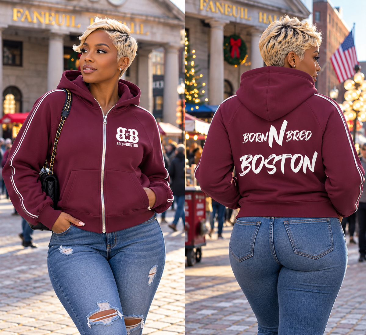 Heavyweight Raglan Sleeve Zip Hoodie