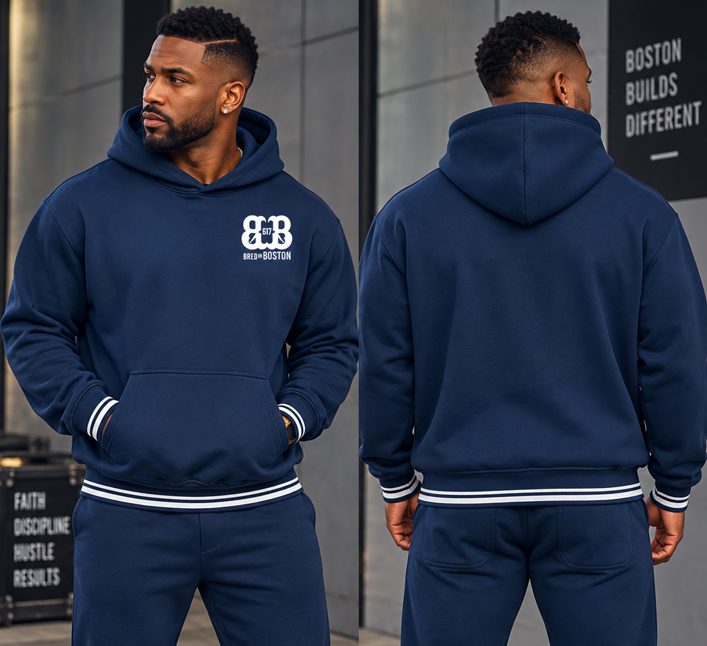 Unisex Oversized Color Block Fleece Hoodie