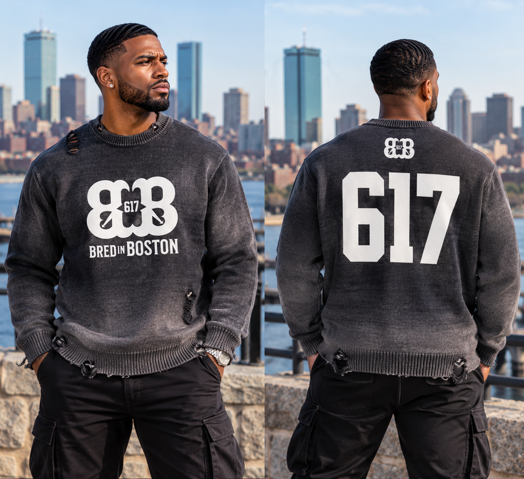 Sun Fade Distressed Ripped Crewneck sweater