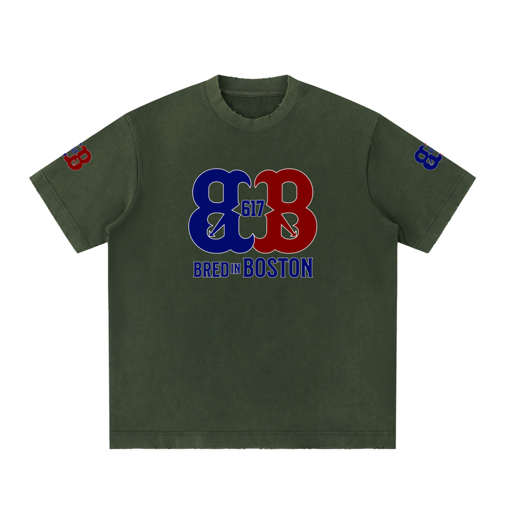 Heavyweight Vintage Washed Frayed T-Shirt