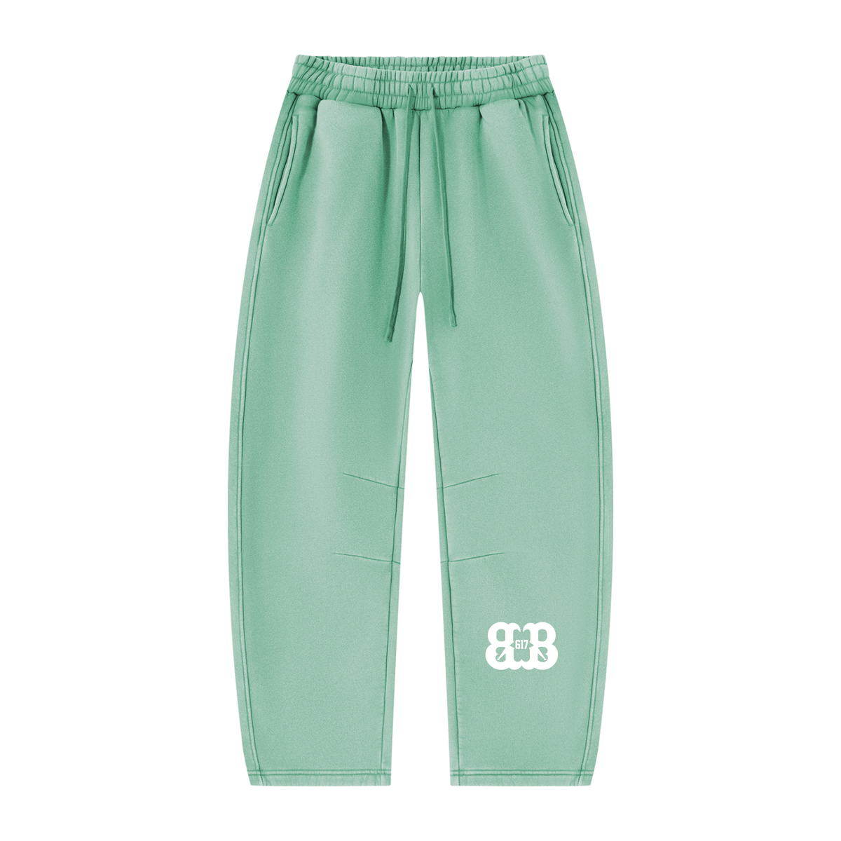 Unisex Vintage Wash Barrel Leg Fleece Sweatpants