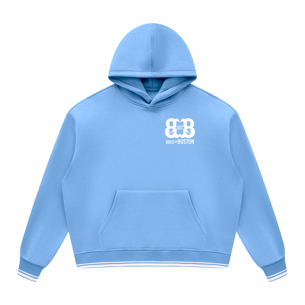 Unisex Oversized Color Block Fleece Hoodie