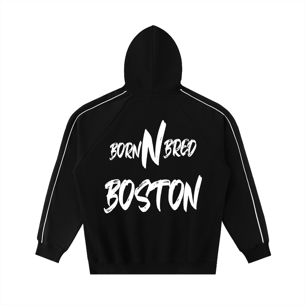 Contrast Piping Raglan Hoodie