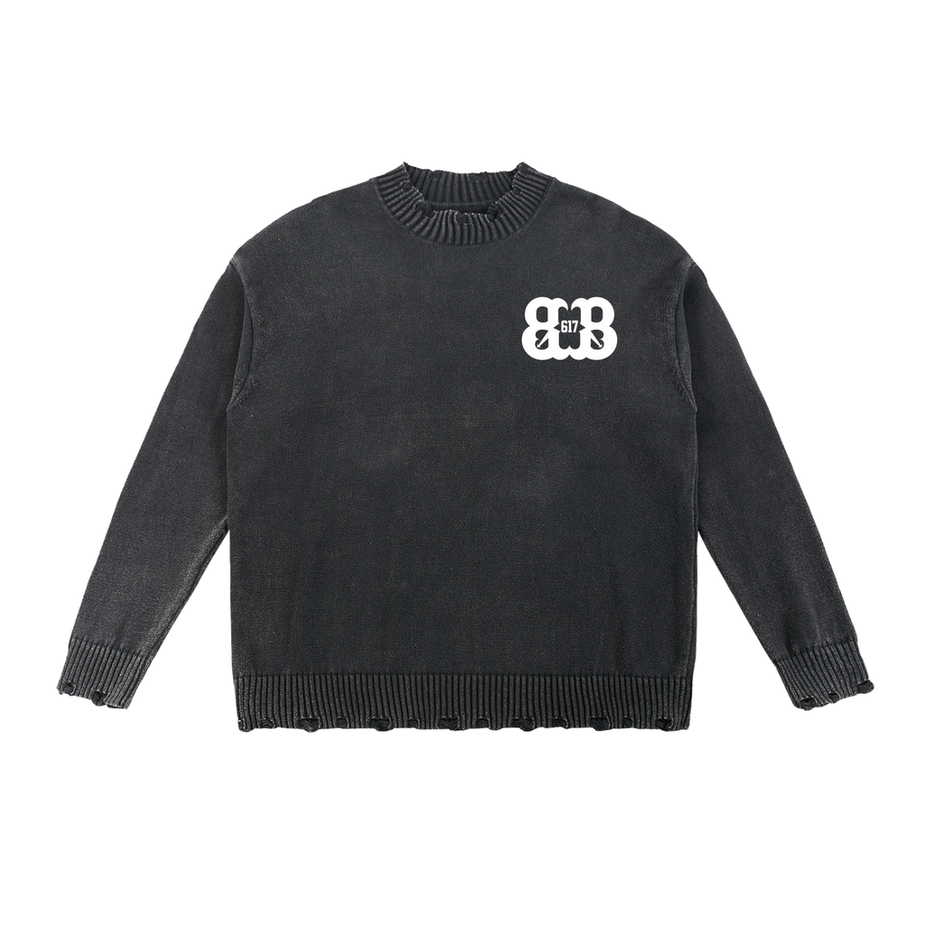 Vintage Washed Hand-Frayed Sweater