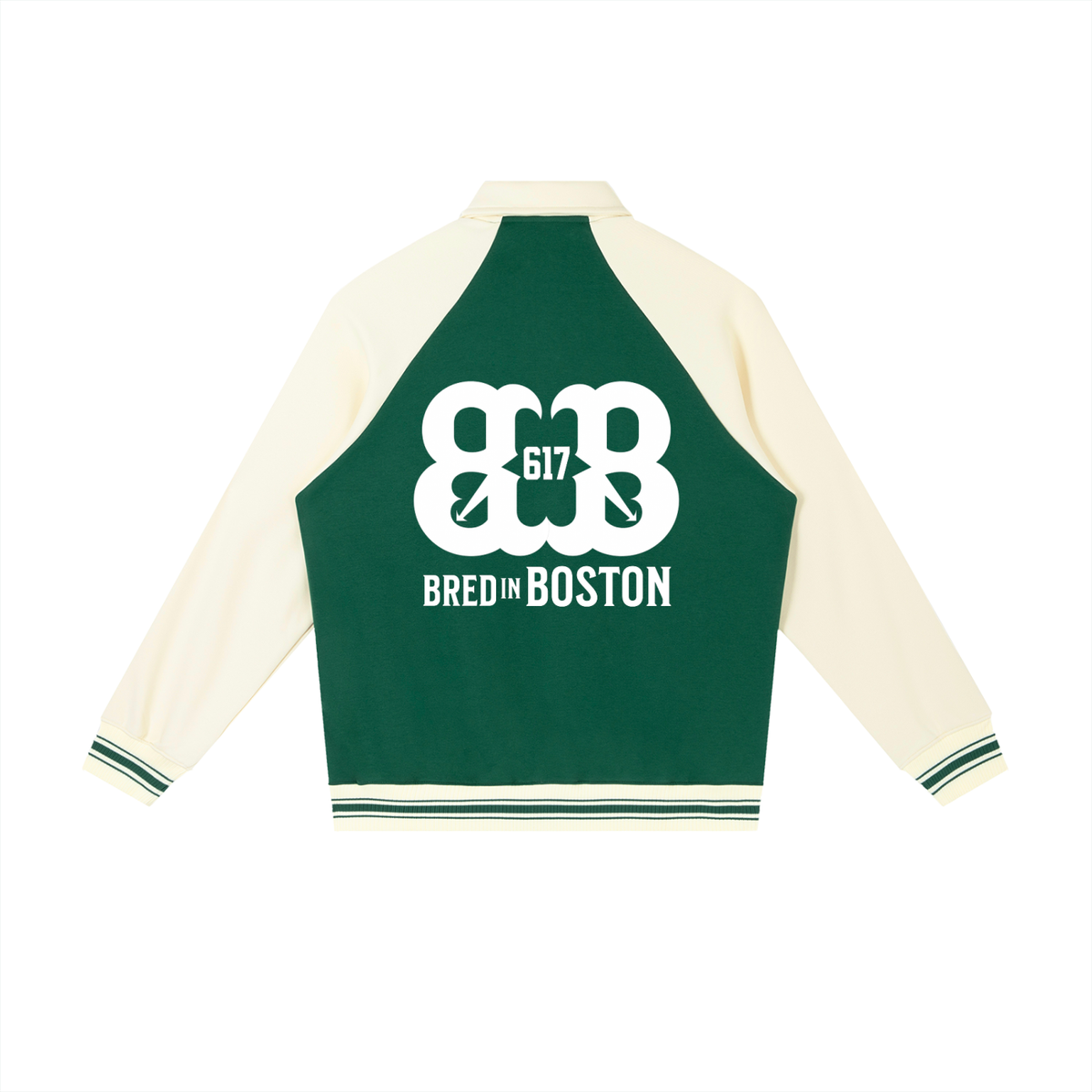Contrast Raglan Sleeve Baseball Jacket