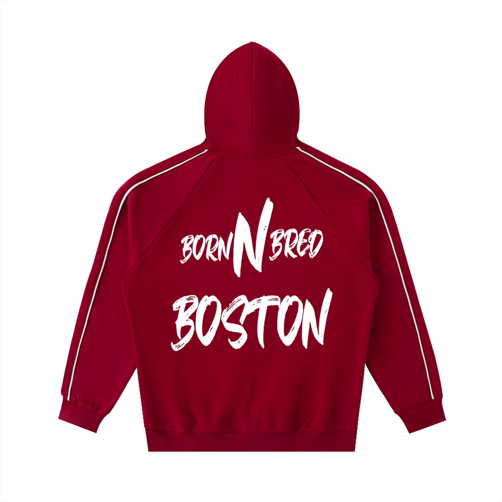Contrast Piping Raglan Hoodie