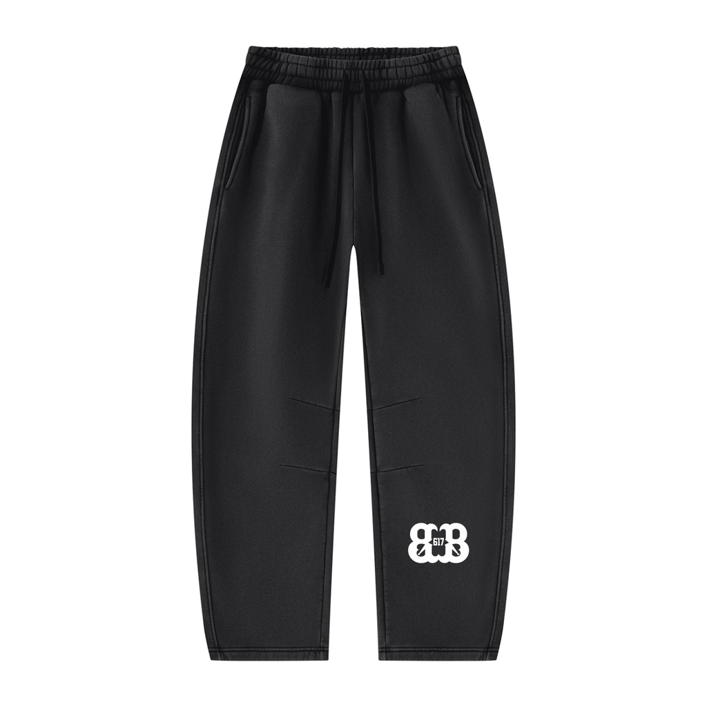 Unisex Vintage Wash Barrel Leg Fleece Sweatpants