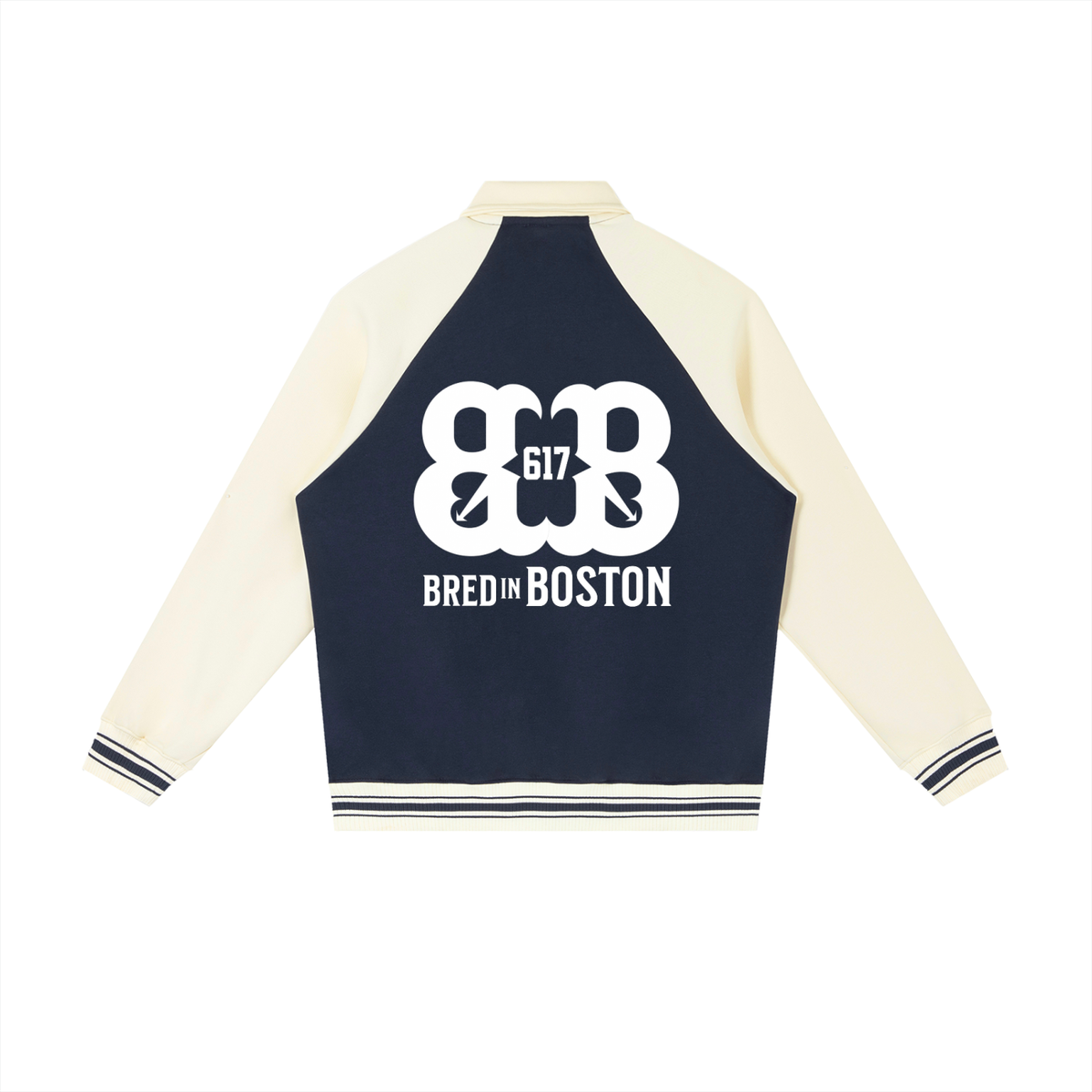 Contrast Raglan Sleeve Baseball Jacket