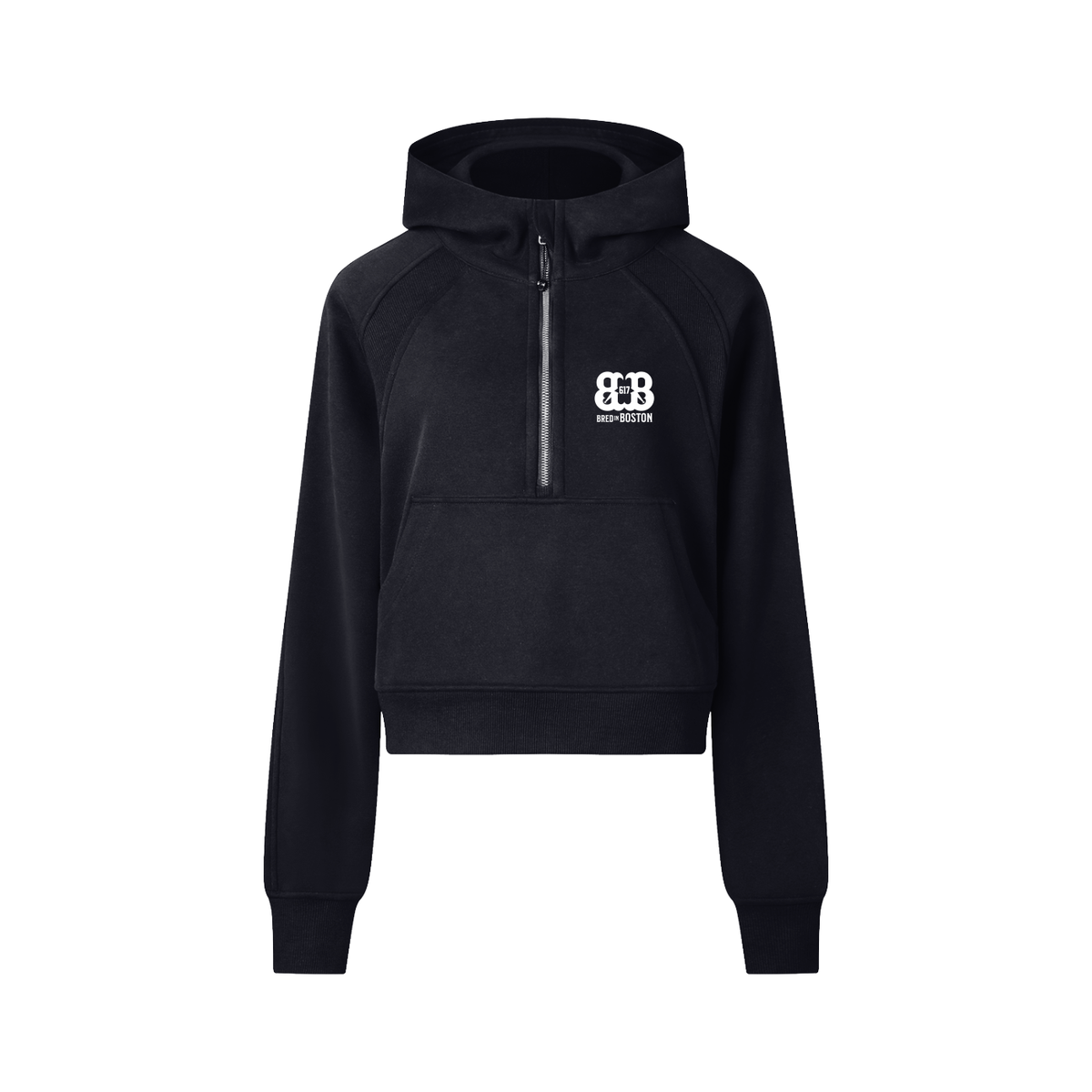 Cropped Half-Zip Hoodie