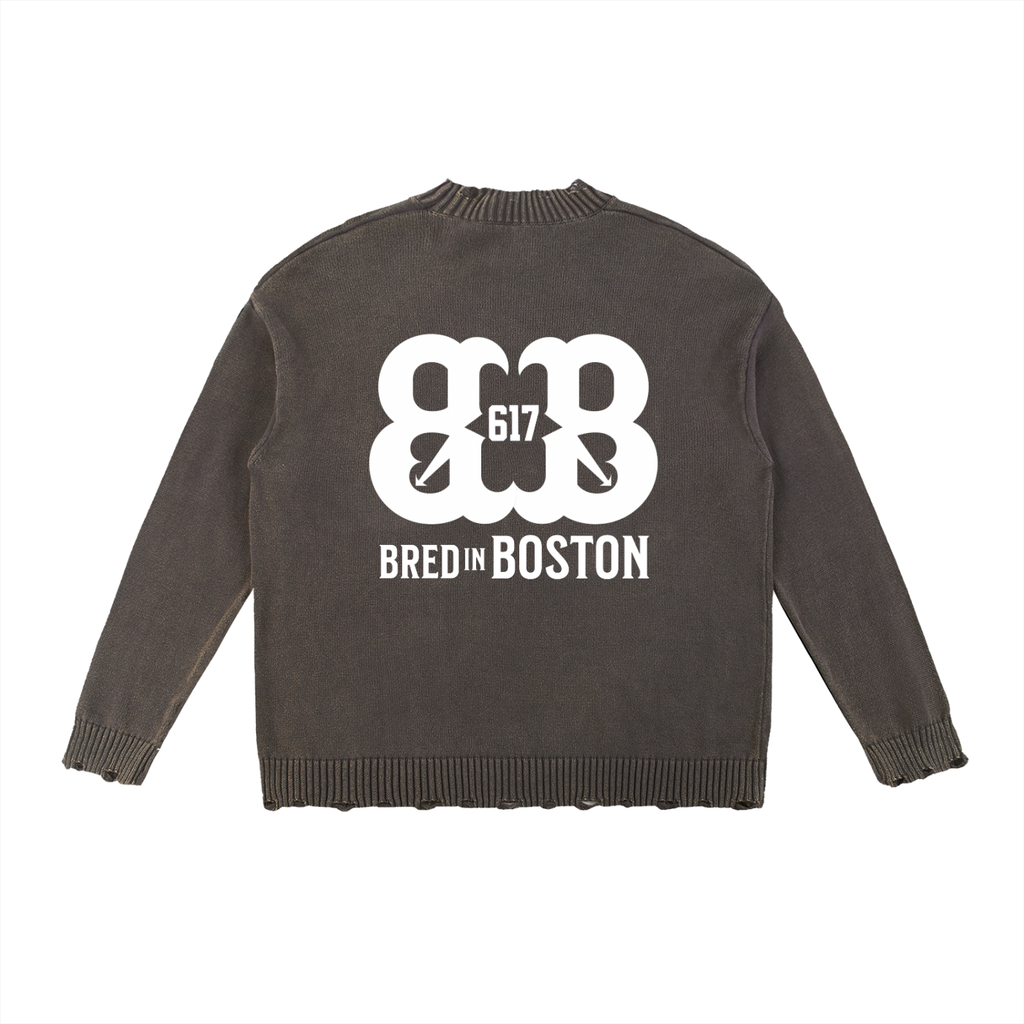 Vintage Washed Hand-Frayed Sweater