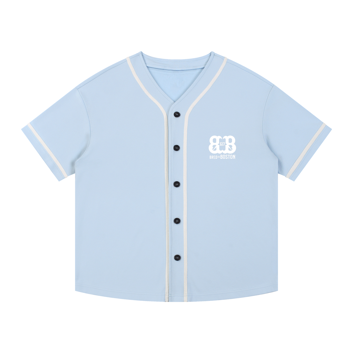 Contrast Piped Button-Up Jersey