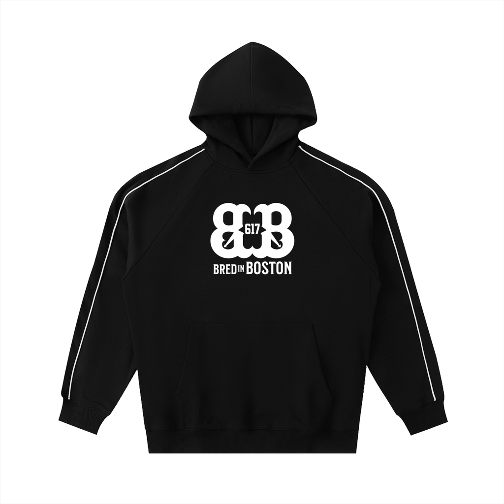 Contrast Piping Raglan Hoodie