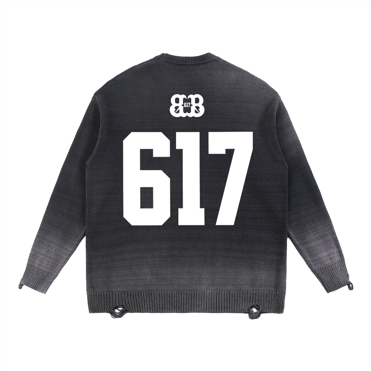 Sun Fade Distressed Ripped Crewneck sweater