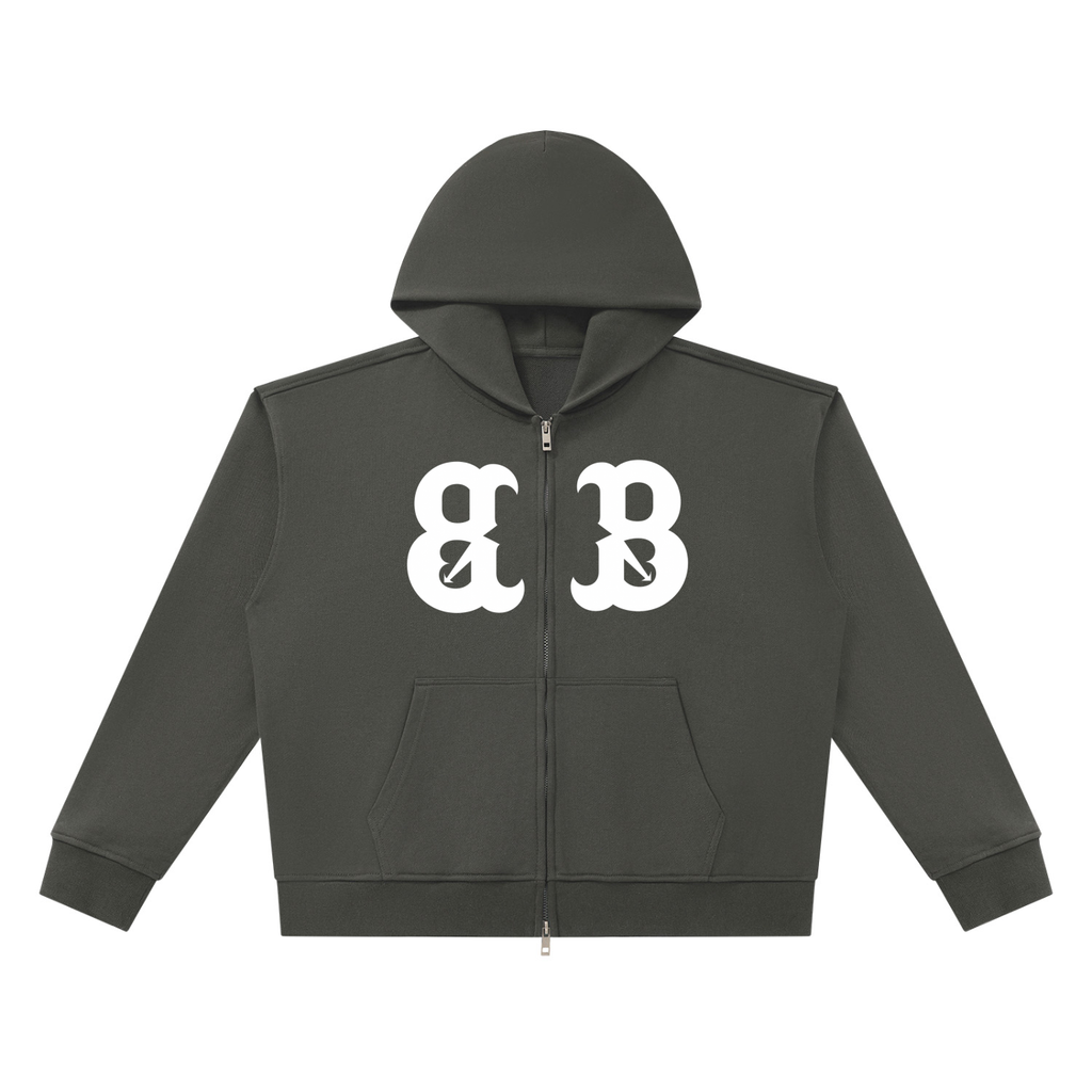 Unisex Heavyweight Full Zip Boxy Hoodie