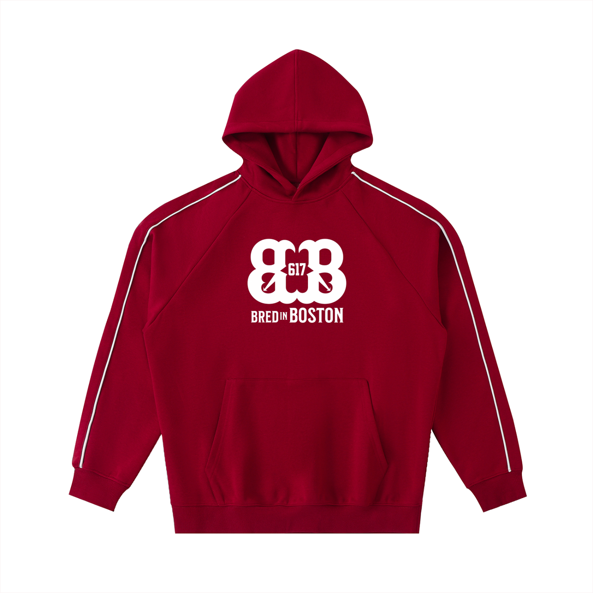 Contrast Piping Raglan Hoodie