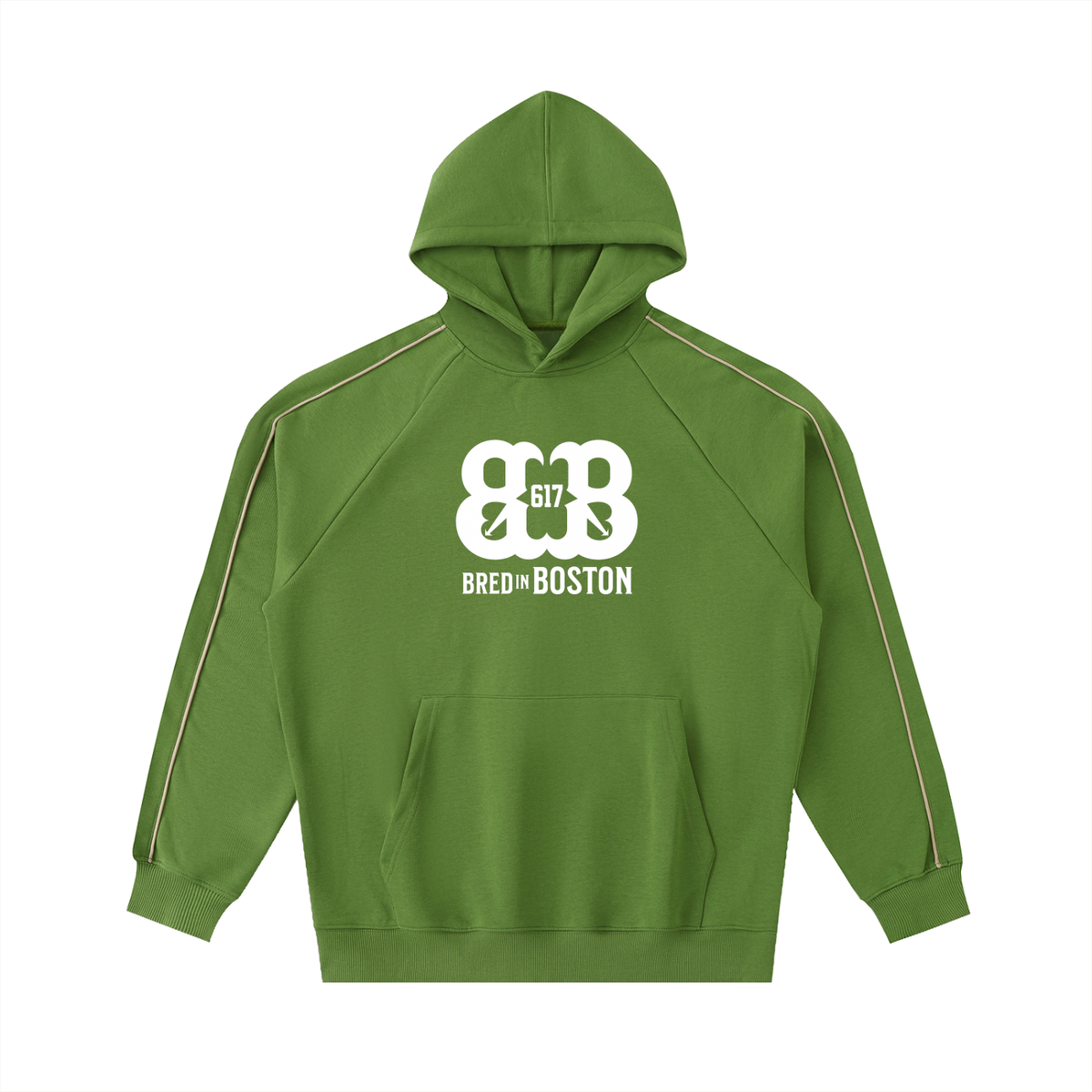Contrast Piping Raglan Hoodie