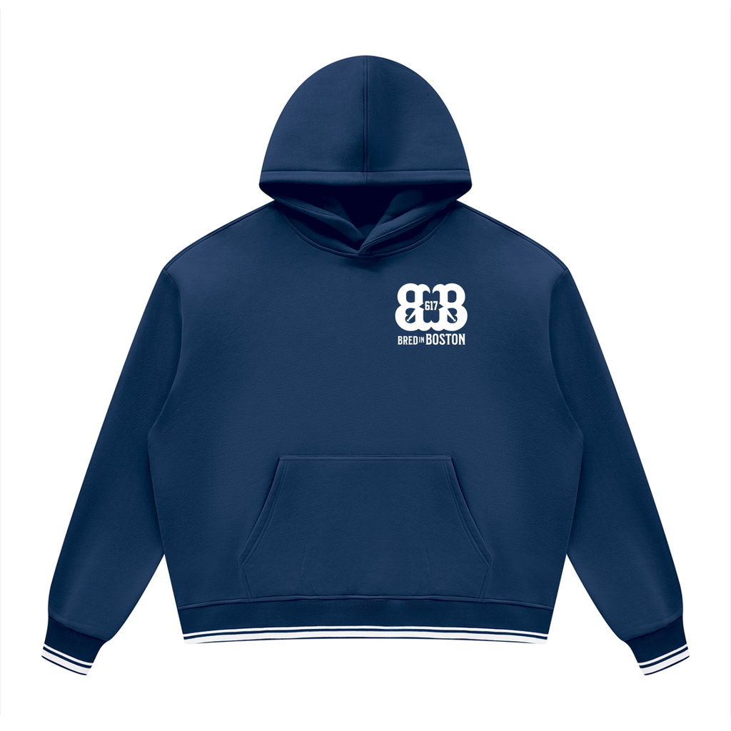 Unisex Oversized Color Block Fleece Hoodie