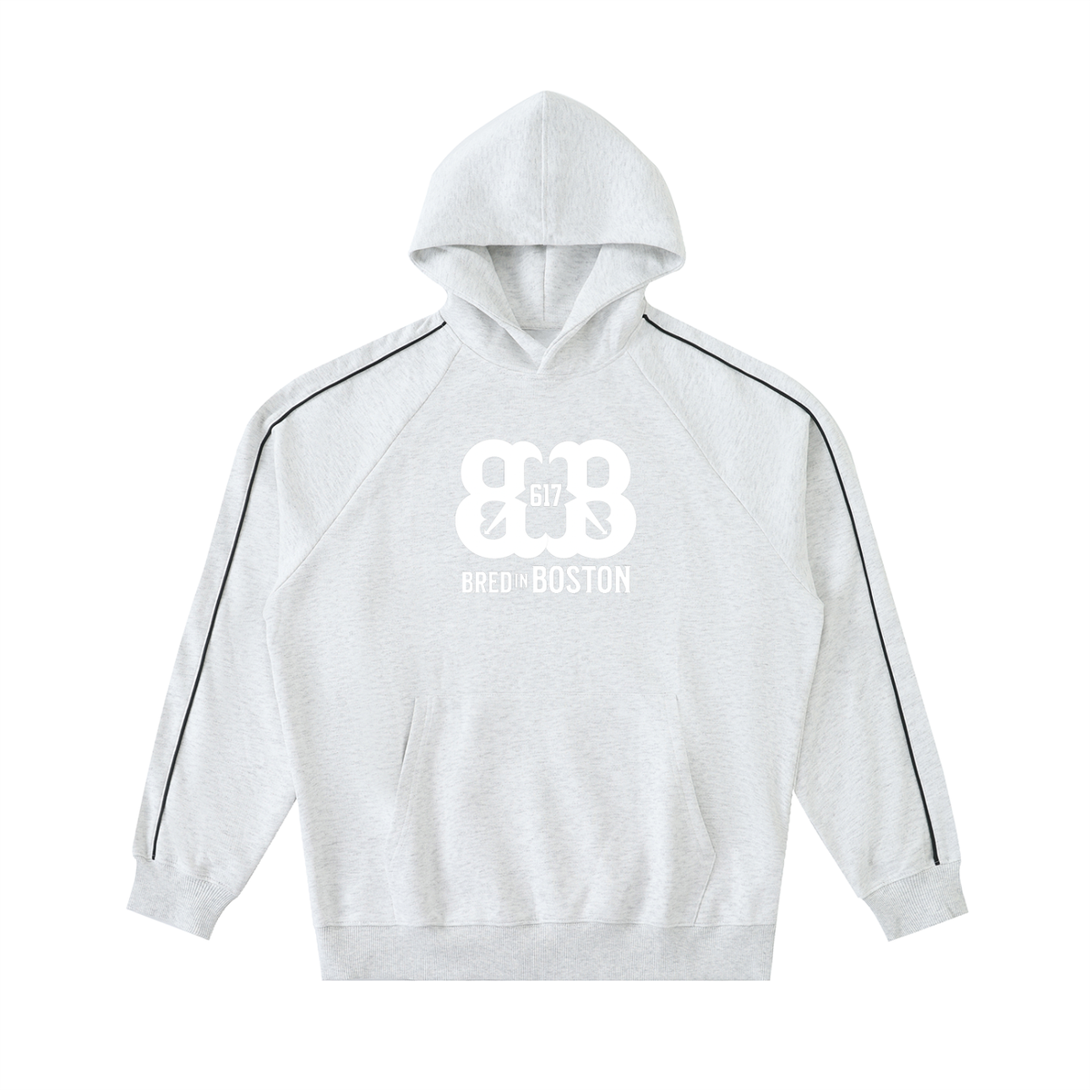Contrast Piping Raglan Hoodie
