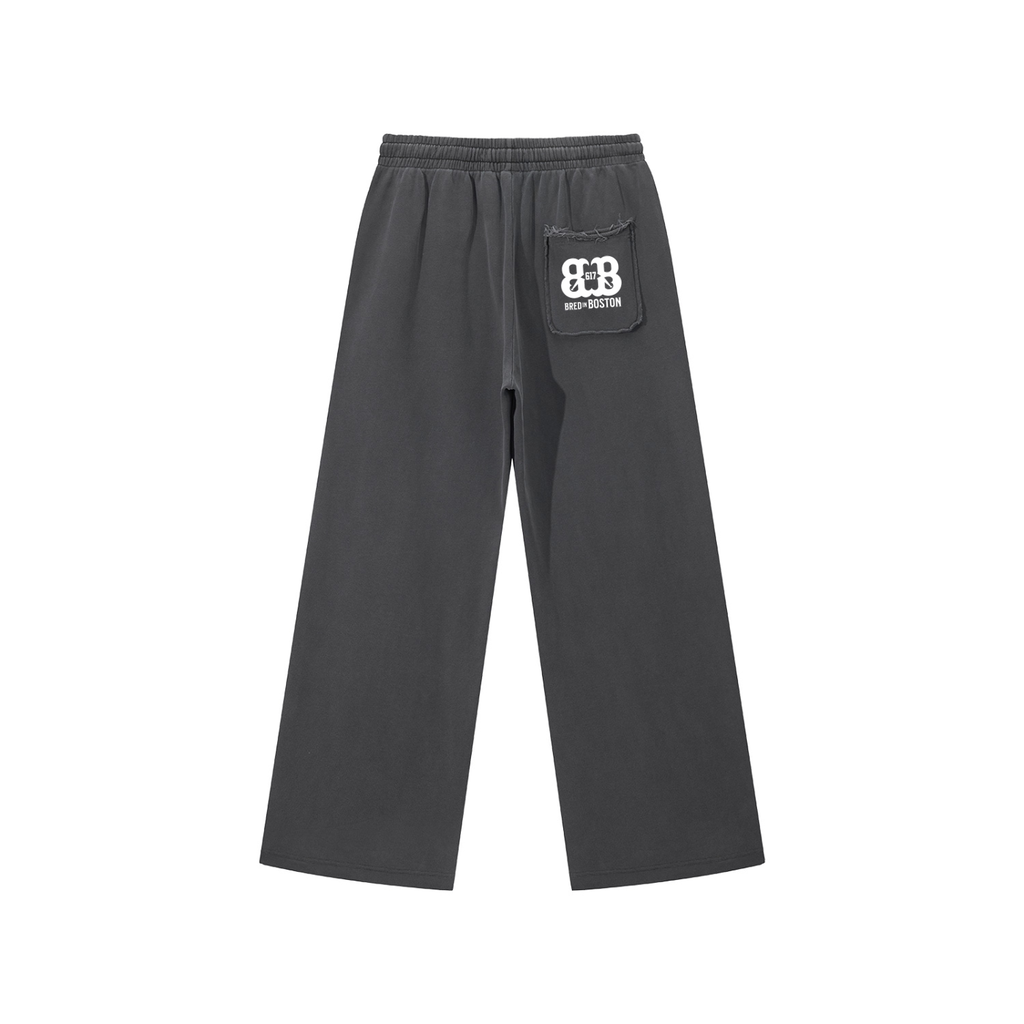 Snow Washed Raw Edge Sweatpants