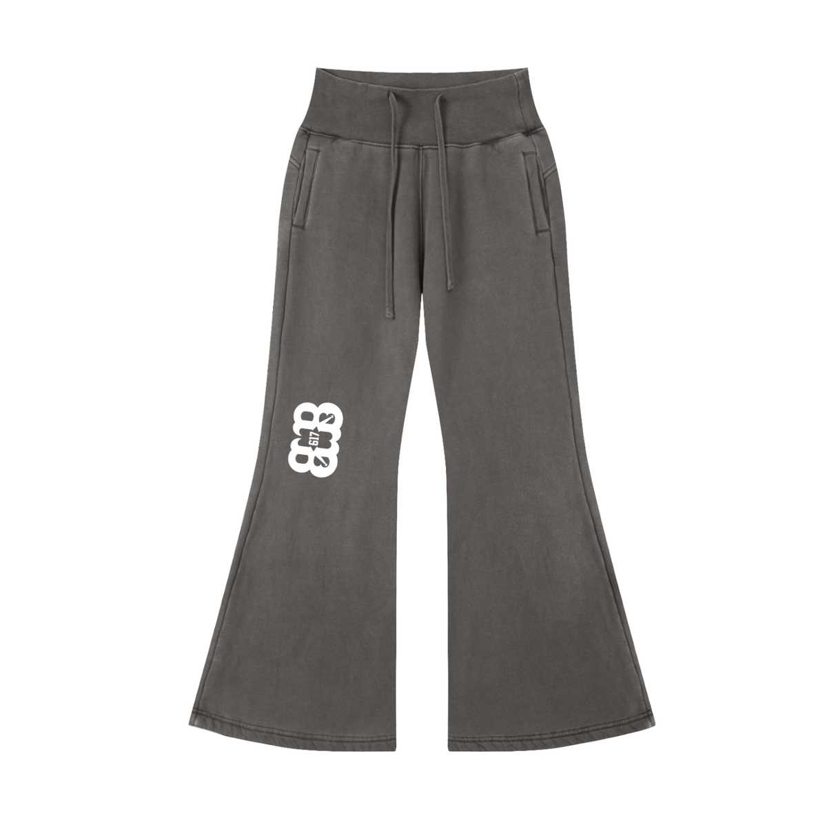 Vintage Washed Flared Fleece Pants